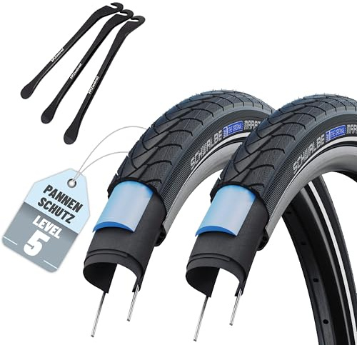 2er Set Schwalbe Reifen Marathon Plus 16 Zoll (35-349) Reflex auswählbar mit Schläuchen + 3 MSZweirad Reifenheber E Bike