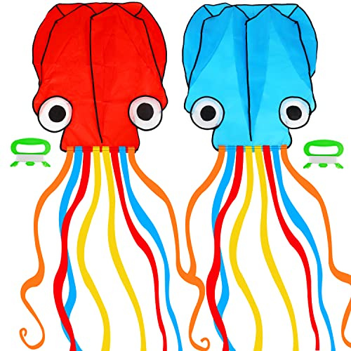 Suloli Two-Piece Kites & Beach Toys: Kids Pocket Kite & Octopus Kite - Perfect for Families and Beach Games