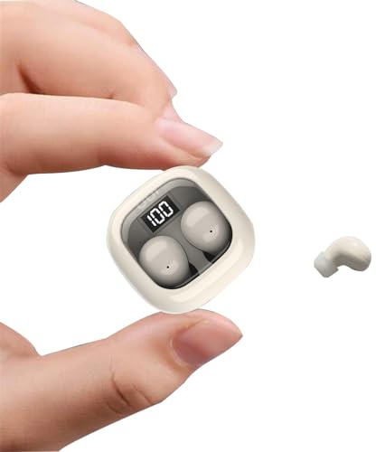 Piccole cuffie invisibili per il sonno, senza fili, Bluetooth nell'orecchio, senza fili, cuffie Sleep Earbuds Headphones, cuffie per dormire sul lato, auricolari Bluetooth per piccole orecchie