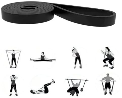GIMIRO Fitnessbänder, Resistance Bands of 6 Strength Levels, Pull Up Traning Band, Trainingsbänder für Yoga, Pilates, Physiotherapie, Krafttraining für Männer und Frauen (Black)