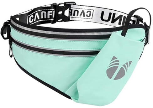 AOOPOO Gürteltasche mit Flaschenhalter für Damen und Herren, Trinkgürtel Laufgürtel Verstellbare Bauchtasche Handyfach Wasserdicht Atmungsaktiv Sport Hüfttasche für Wandern Reise Camping