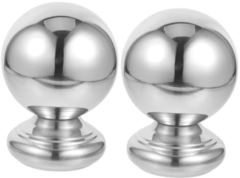 BESPORTBLE 2st Dekokugeln Für Den Garten Pfostenkappe Aus Zaunpfostenkappen Torpfostenknäufe Kugelpfostenkappe Aus Aluminium Gartenzaun Krönung Zaunkappen Zaunbälle Silver 201 Edelstahl