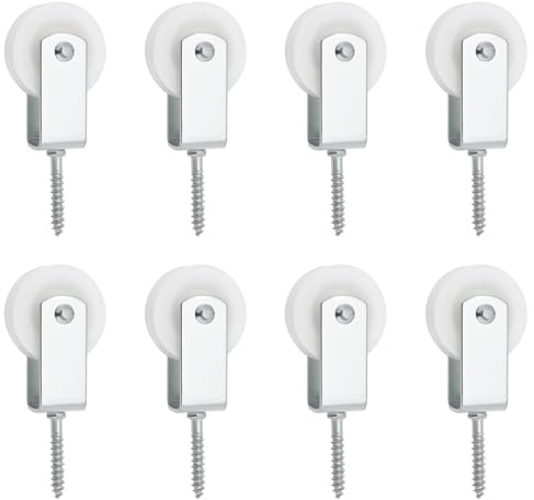 Create idea 8 Stück 40 Mm Seilrolle aus Nylon Zum Aufhängen von Wäscheleinen für Innenterrassen Balkone Dächer Wände Installationen 38 X 6 Mm