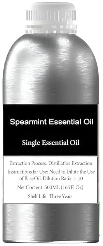 CHDGSJ 100% reines ätherisches Minzöl für die Haut- und Haarpflege, zur Herstellung von Kerzenseifen, Bio-Minzöl in therapeutischer Qualität, Aromatherapieöl, Diffusoröl(500ml)
