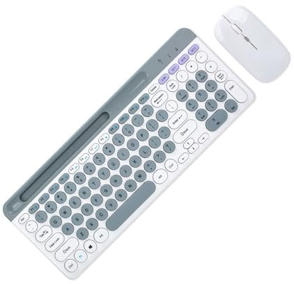 PLCPDM Pack Clavier Souris sans Fil 5.0 avec Fonction Rechargeable Touche Concave Conviviale pour Ordinateur Portable