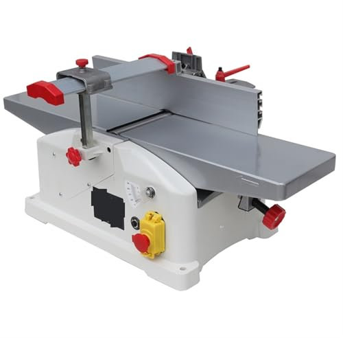 Cepilladora for trabajar la madera de 6 pulgadas, cepilladora de mesa, máquina for trabajar la madera con respaldo, cepilladora eléctrica de escritorio for taller para recortar, cepillar madera, redon