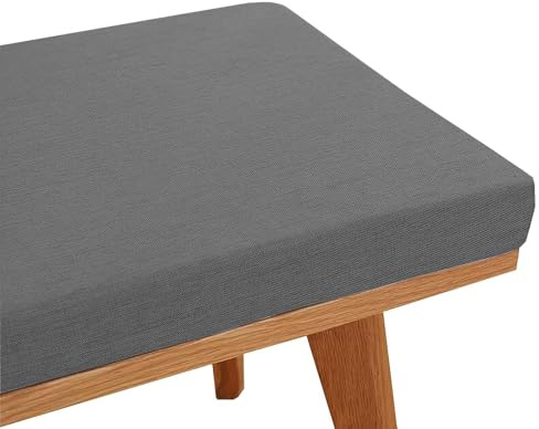 Sitzkissen Outdoor Stuhl, Sitzkissen Bank Gartenstuhl Bankauflage Bankkissen Sitzauflage Outdoor Kissen Waschbare Rutschfestes, Stuhlkissen für Terrasse Iinnen Fensterbank,Dark gray,75X40X3CM
