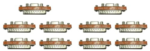 dissot 10X Db9 Hembra A Db25 Macho Mini Adaptador de Cable de Puerto Serie Cambiador de Género