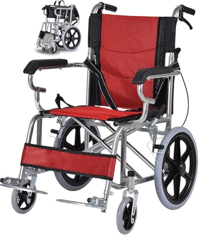 Silla de ruedas manual, ligera y duradera, diseño plegable portátil para un fácil transporte y movilidad