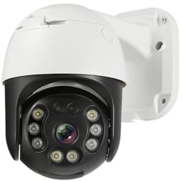 KVBRUI Caméra de Surveillance IP POE PTZ 8 MP 2,5 Pouces, système de sécurité réseau, Zoom numérique x4, détection faciale, étanche, for l'extérieur(5.0MP POE IP PTZ)