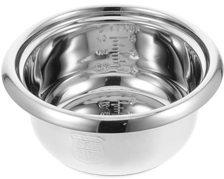 Revestimiento Interior de Repuesto para Olla Arrocera de Acero Inoxidable | Plata, Compatible Olla Arrocera Eléctrica, 1 Pieza, para Cocinar Arroz y Vaporizar Verduras