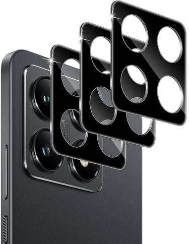 Liilaa 3 Pièces Protecteur d'Objectif de Caméra pour Xiaomi 15T / 15 T Pro, N'affecte pas les Prises de Vue de Nuit, Compatible Coque, Anti-Rayures, Clarté HD (Noir)