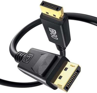 Fibopitcal 80Gbps DisplayPort to DisplayPort Cable DP 2.1 3.3ft Supports 16K@60Hz 8K@165Hz Display Port Cable Compatible with Gaming PCs, Gaming Monitor, Multi-Monitor, G-Sync & FreeSync DSC-Free