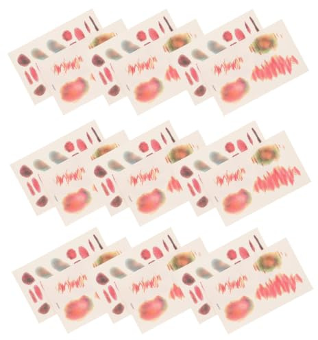 DOITOOL 20 Pièces Autocollant de Farce Effet Réaliste Coupure et Bleu en PVC Flexible 14x8,5cm pour Fête et Danse Halloween Adhérence Peau sans Couture