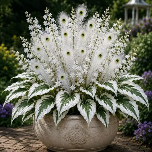 Bulbi di Hosta per Giardini Ombreggiati-Rizoma di Hosta-Foglie-4 rhizome-D