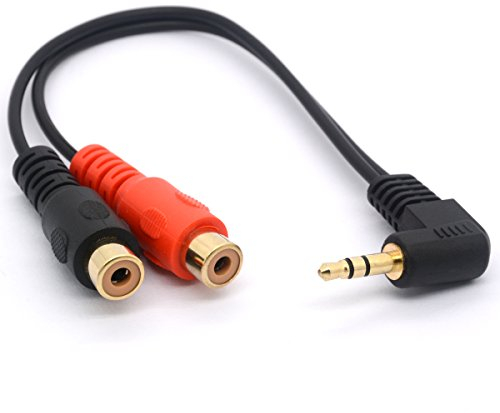 OpenII Audio-Splitterkabel, kompatibel mit Cinch-Stecker auf 3,5 mm TRS Stereo-Adapterkabel, 20 cm