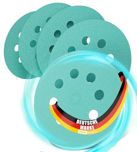 Woltersberger® 50 dischi abrasivi eccentrici Ø 125 mm | Grana P600 | 8 fori in verde | per una levigatura ottimale, versatile