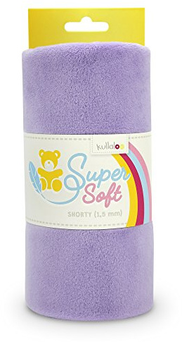kullaloo Superweicher kurzer Plüschstoff zum Nähen/Minky-Stoff für Plüschtiere und Stofftiere. ✦ 100 x 75 cm. ✦ Florlänge 1,5 mm. ✦ Lavendel