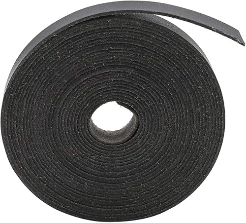 5M Lederband Breit Flach Lederschnur, 20mm Breit Lederriemen Leder Rohlinge Gürtelleder Vintage Bänder Faden für DIY Taschengriffe,Schulterriemen,Brieftasche,Gürtel,Haustier Halsband Handwerk,Schwarz