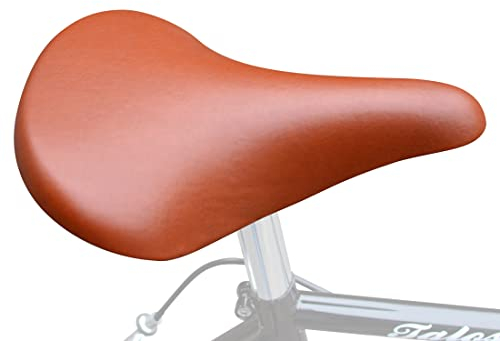 TentHome Ledersattel Fahrrad Herren Damen bequem Fahrradsitz PU Leder Retro Fahrradsattel Vintage Cityradsättel Rennrad Touren Sattel breit Braun