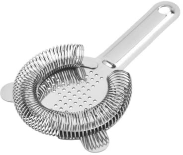 Barsieb, 1 Edelstahl Sieb, Cocktail Filter mit abnehmbarer Spiralfeder, praktisches Barzubehör, Strainer passend für alle Cocktailshaker