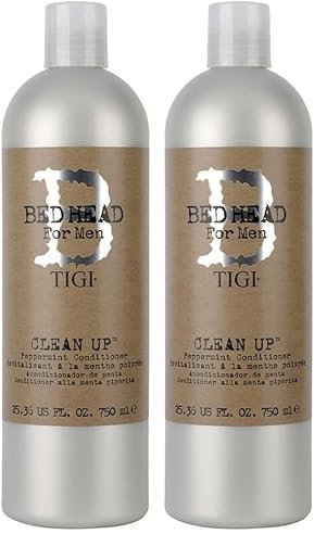 Bed Head for Men by TIGI Clean Up Conditioner für Herren für jeden Tag normales Haar, 750 ml (Packung mit 2)
