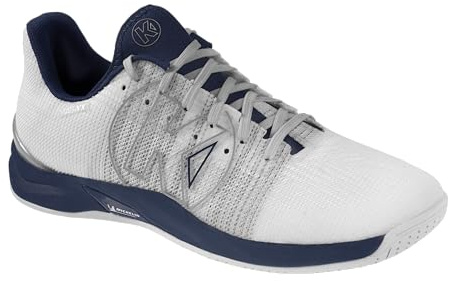 Kempa Scarpe da Pallamano Unisex Attack One 2.0 Game Changer, Scarpe da Ginnastica, Bianco Navy, 42.5 EU