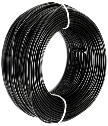 1mm×55m Fil d'Artisanat en Aluminium, Fil Aluminium, fil d'aluminium, souple et malléable, Pour fabrication de bijoux,l'artisanat de sculpture. (Noir)