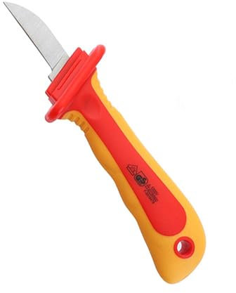 Cuchillo De Desmontaje Aislado De 1000v, Cuchillo Para Electricista Con Aislamiento, Antimagnética Cuchillo Recta Electricista, Pelacables Estándar Para Instalación De Instrumentos Y Ruptura