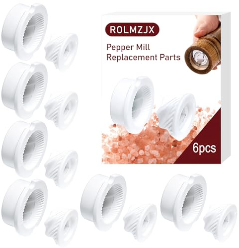 Pepper Mill Replacement Parts,Salt and Pepper Grinder Ceramic Grinder Core Pepper Mill Acessories for DIY Salt Pepper Or Spice Mills (12pcs)