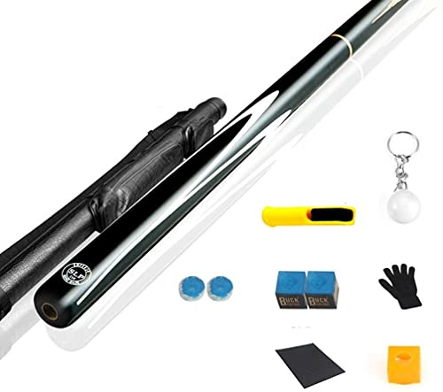 EEYJEMUT Pool-Queues, 137,2 cm, handgefertigt, Jumper, Esche, Snooker, Billard, 10 mm Spitze, mit Queue-Etui/#2