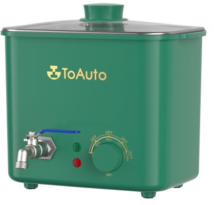 TOAUTO 4Qts Green Wax Melter für Kerzenherstellung - Elektrische Kerze Wachs Schmelzen Topf mit Quick Pour Ventil Wachs & Temperaturregelung für Kerzenhersteller Anfänger AC 230V