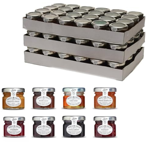 Wilkin & Sons Tiptree Mini Jar Assortment Case, 72 x 28g | Customisable 72-Pack of Tiptree 28g Mini Pots | 12 pots x 6 Flavours | Select Your Delicious Flavours