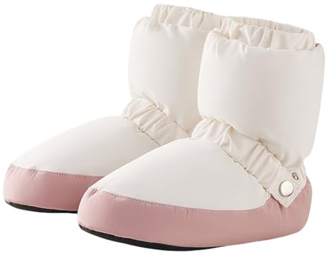 Botas de Ballet,Botas de Calentamiento,Zapatos de Baile para Mujer,Botas cálidas,Ballet Warm Up Boot, Niños Adulto Botas Calentadoras Ballet (Rosa Claro,S)