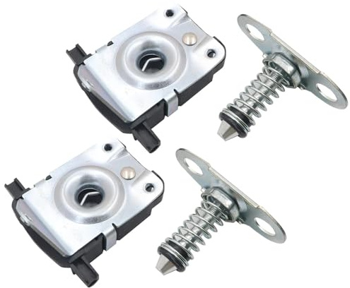 Callume 2 x Motorhaubenschloss oben + 2 x unteres Teil Kompatibel mit BMW 3er E46 5er E39 X5 E53 Frontklappenschloss 51238229807 51238203859 Motorhaubenschloss Verriegelung