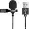 Annlpoy 1pcs Micrófono USB, 2M Micrófono Lavalier USB,Micrófono de Condensador de Solapa para PC, Ordenador, Mac, para Youtube, Skype, Grabaciones, Podcasting y Gaming
