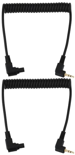 Create idea 2Pcs 2.5mm to C3 Timer Remote Shutter Release Cable Compatible with Canon 7D 6D 5D 5DII 5DIII Camera