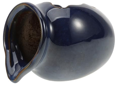 ULTECHNOVO Fontaine en Pot Céramique Bleue pour Aquarium Filtration Circulante, Décor Multifonctionnel Facile à Utiliser, pour Jardin et Fontaine DIY