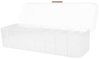 FUNNETOYU Plastic Data Cable Organizer Box with Multi-grid Compartments for Charging Cord Management and Tidy Storage Practical Cable Storage Organizer for Home and Office White