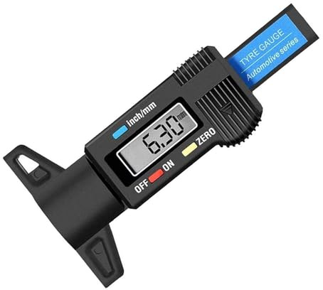 Medidor de profundidad digital de profundidad de neumáticos para coche, pantalla LCD, calibre 0 – 25,4 mm, apto para coches, furgonetas y camiones