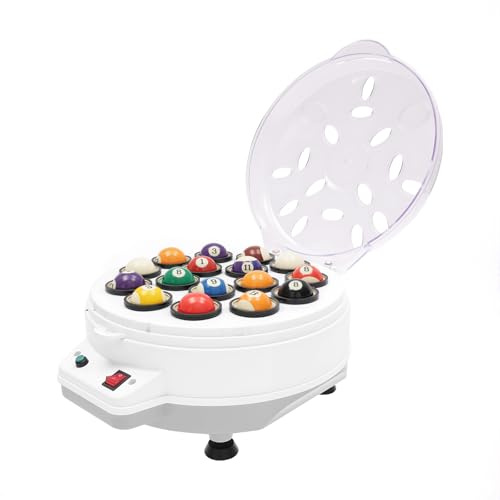 DaiJiubu Automatischer Billardkugel-Reiniger, 1000RPM 16 Balls Profi Pool-Ballreiniger-Poliermaschine Pool Ballreiniger, 180W Elektrischer Billardkugel Reiniger FüR Billardclub, Snooker, Turniere