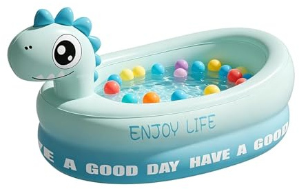 Husoiuy Piccola Piscina per Bambini | Centro Gioco Gonfiabile Pieghevole,Piscina Gonfiabile Con Palline | per Bambini e Bambine 1-3 Anni Interno Esterno Balcone Cortile