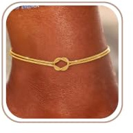 ZHESHY Fußkettchen Damen Silber 925 Gold Wasserfest Fussketten für Frauen | 18K Vergoldet Verstellbar Fußkette mit Herz Zirkon Kleeblatt,Knoten Schlangenkette,Sommer Schmuck Boho Strand Geschenke