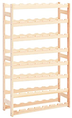 vidaXL Botellero para 56 Botellas de Madera de Pino