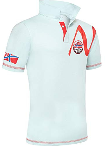 Nebulus Herren Poloshirt TUPAI, Polo Kurzarm, Sweatshirt, eisblau - L
