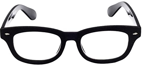 Contacta, Velvet, Occhiali da Lettura per Donna, Montatura con Effetto Velluto e Aste Lucide, Occhiali di Tendenza, Colore Nero, Diottrie +1,00, Confezione con Astuccio Portaocchiali, 30g