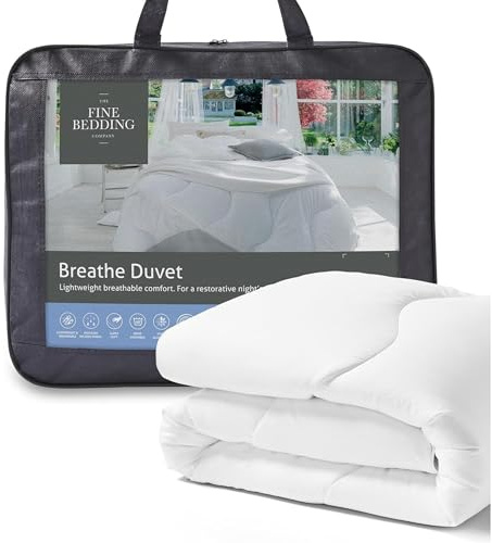 The Fine Bedding Company – andningsbart täcke – 4,5 Tog – sommar – kyl- och fukttransporterande – temperaturkontroll – maskintvättbar – super kung