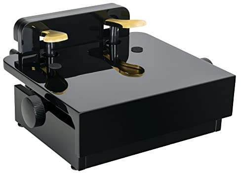 Classic Cantabile Pedalverlängerung Schwarz Hochglanz, Mit zwei Pedalen | Piano-Pedalerhöhung für Kinder und kleine Menschen, Höhenverstellbar von 13 bis 20 cm, Große Abstellfläche für Füße, 5 cm