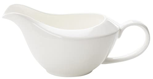 KUYWLMKMZZ Bote de Salsa Cocina Cerámica de cerámica Blanca con Mango, cafetera lechera lechera/Olla/Olla de Servicio/Olla de Crema de Leche Contenedor de Salsa (Color : White)