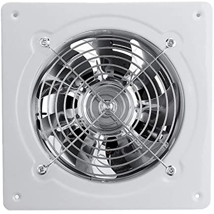 Wall Mounted Exhaust Fan, Low Noise Extractor Ventilator Fan, Axial Exhaust Blower Flow Exhaust Attic Ventilation for Home Kitchen Bathroom Garage Warehouse Industrial Restaurant (7 inch White)